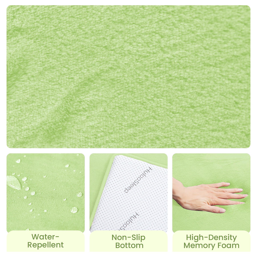 Huloo Sleep non-slip backing shown on wood floor for secure crawling
