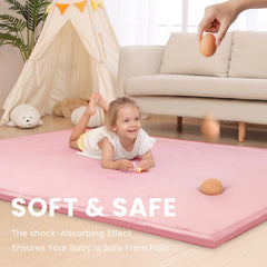 Huloo Sleep Baby Play Mat with non-slip base keeps babies secure during play