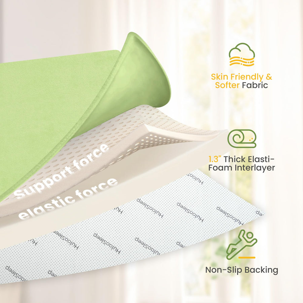 Huloo Sleep nursery decor setting with soft green mat