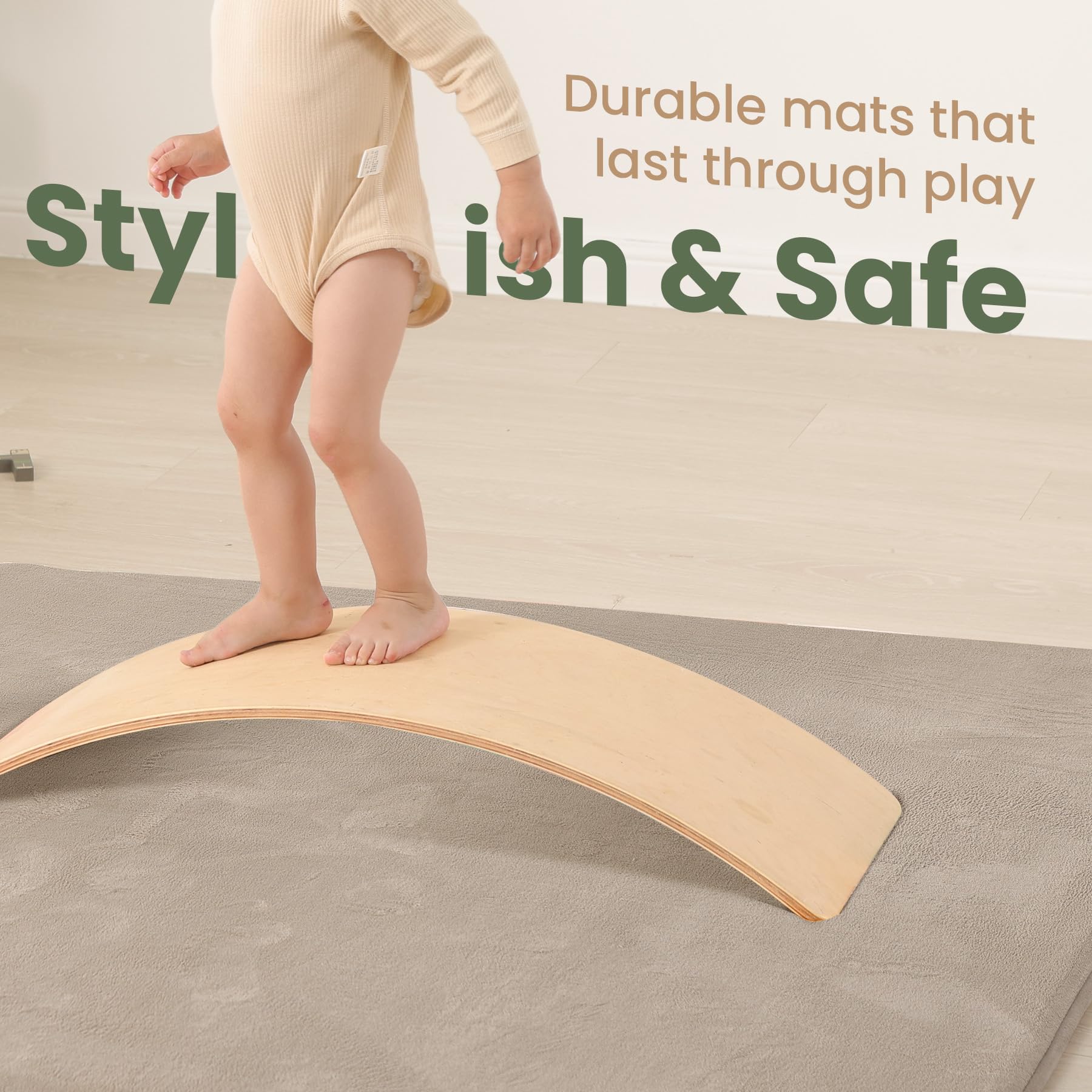 Huloo Sleep tummy-time use demonstrates soft support on mat