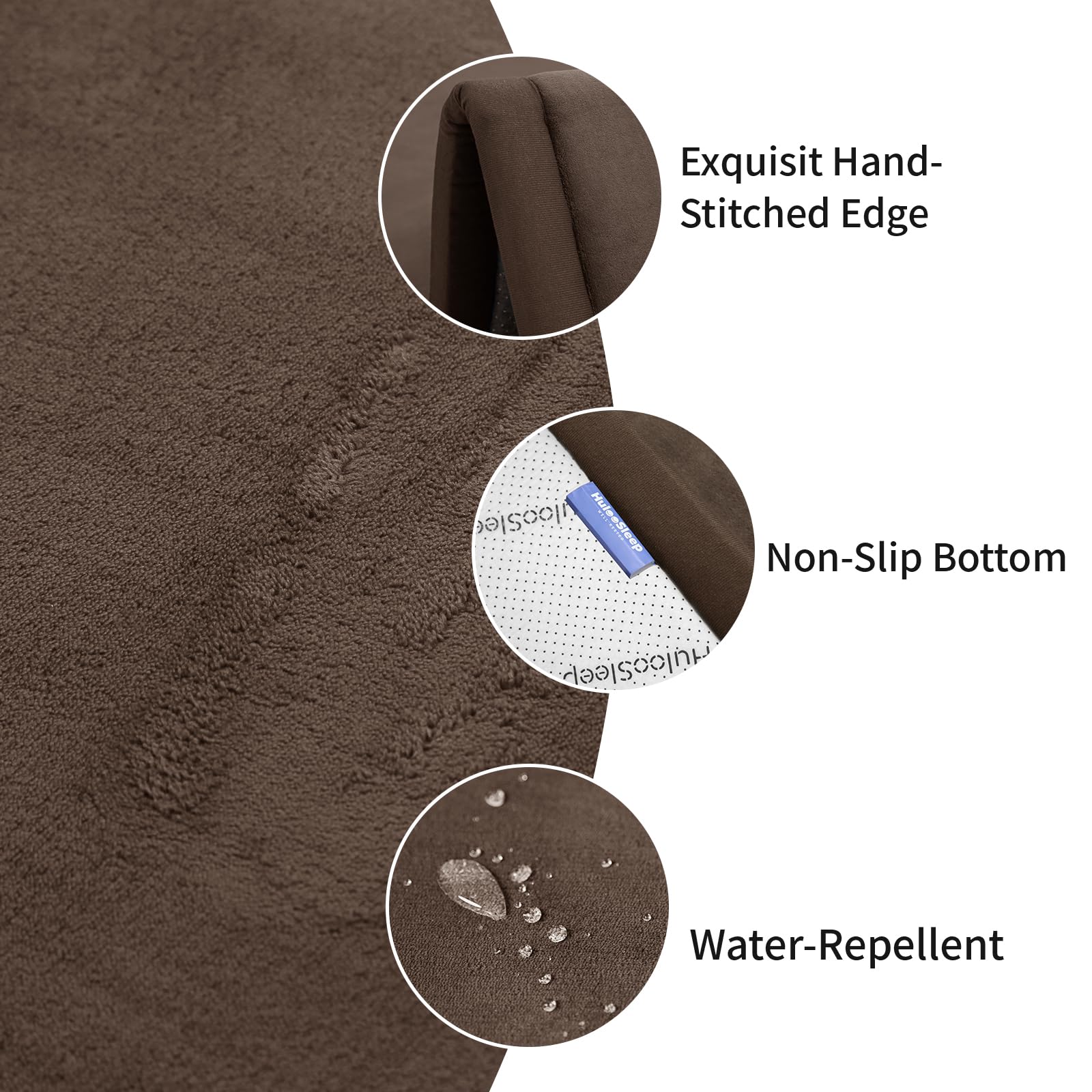 Huloo Sleep dark brown tatami-style mat laid out in living room for versatile play areas