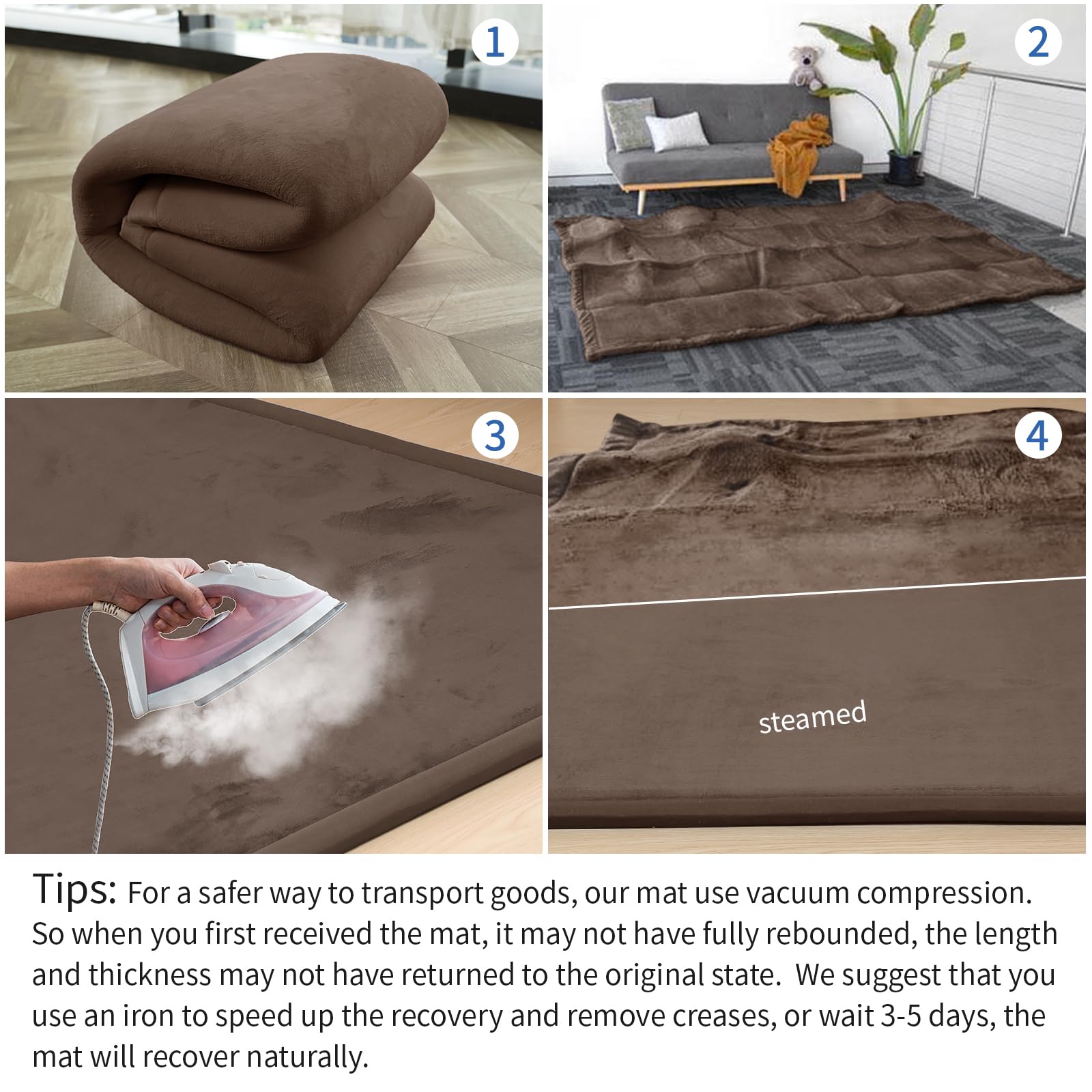 Huloo Sleep easy-care mat stays stain resistant and easy to wipe clean.