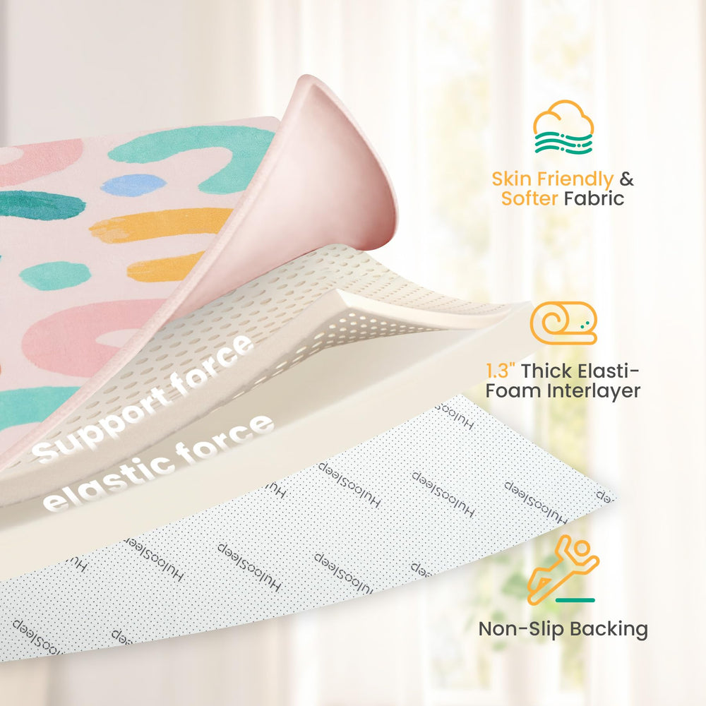 Huloo Sleep non-slip backing demonstrates stability on floor surfaces