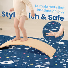 Huloo Sleep mat shows strong non-slip backing on hardwood floor