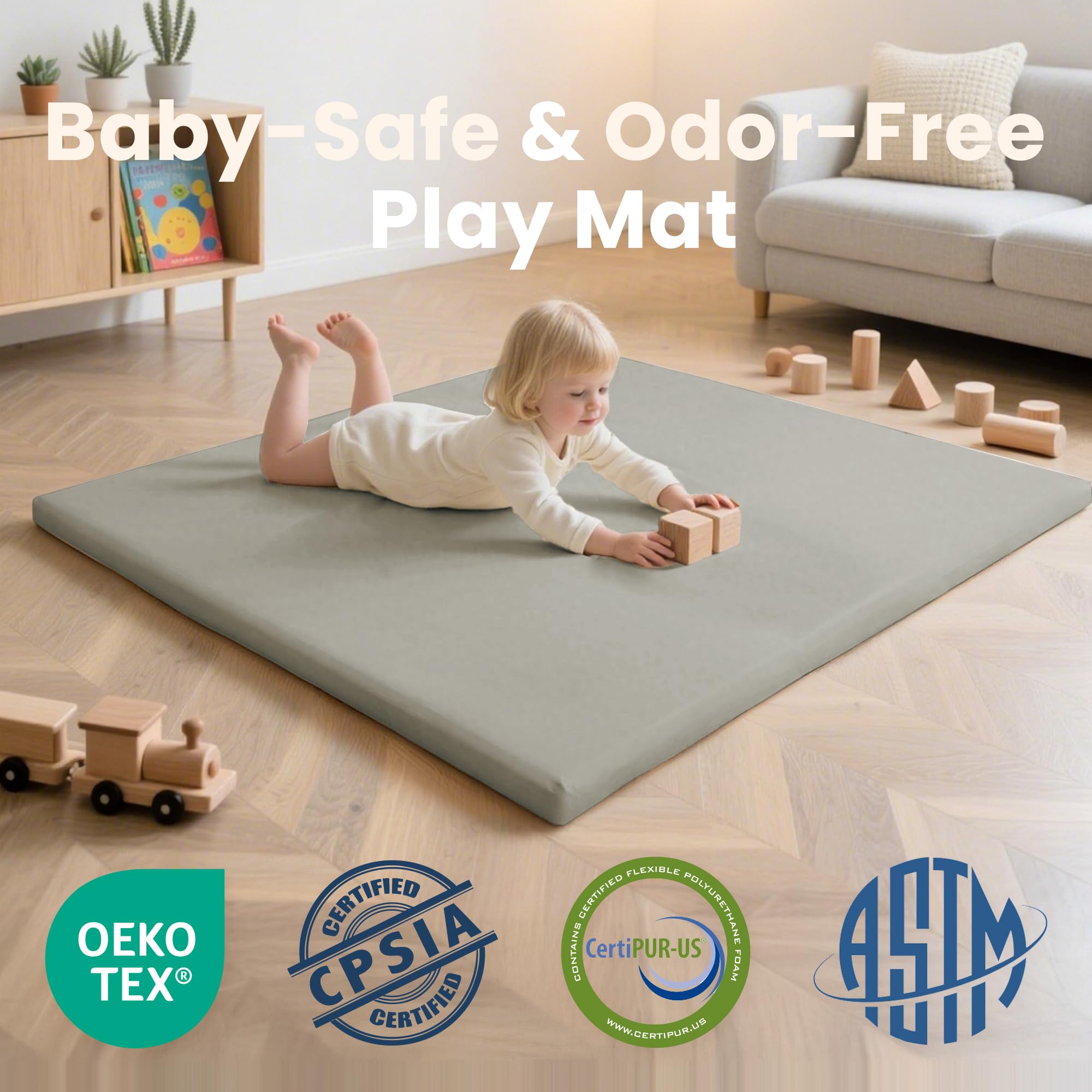 Huloo Sleep non-slip bottom keeps the mat securely in place.