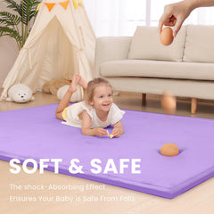 Huloo Sleep non-slip bottom keeps the mat in place during play and yoga.