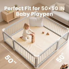 Huloo Sleep mat logo highlights non-slip bottom for stable play sessions.