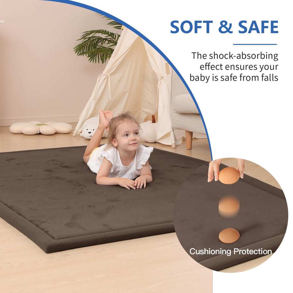 Huloo Sleep non-slip crawling mat provides secure footing during active play