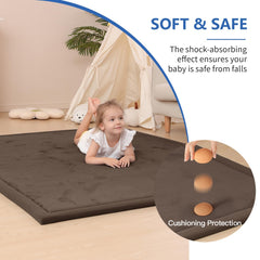 Huloo Sleep non-slip crawling mat provides secure footing during active play