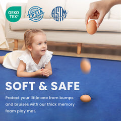 Huloo Sleep non-slip floor mat keeps play area in place on hard floors.