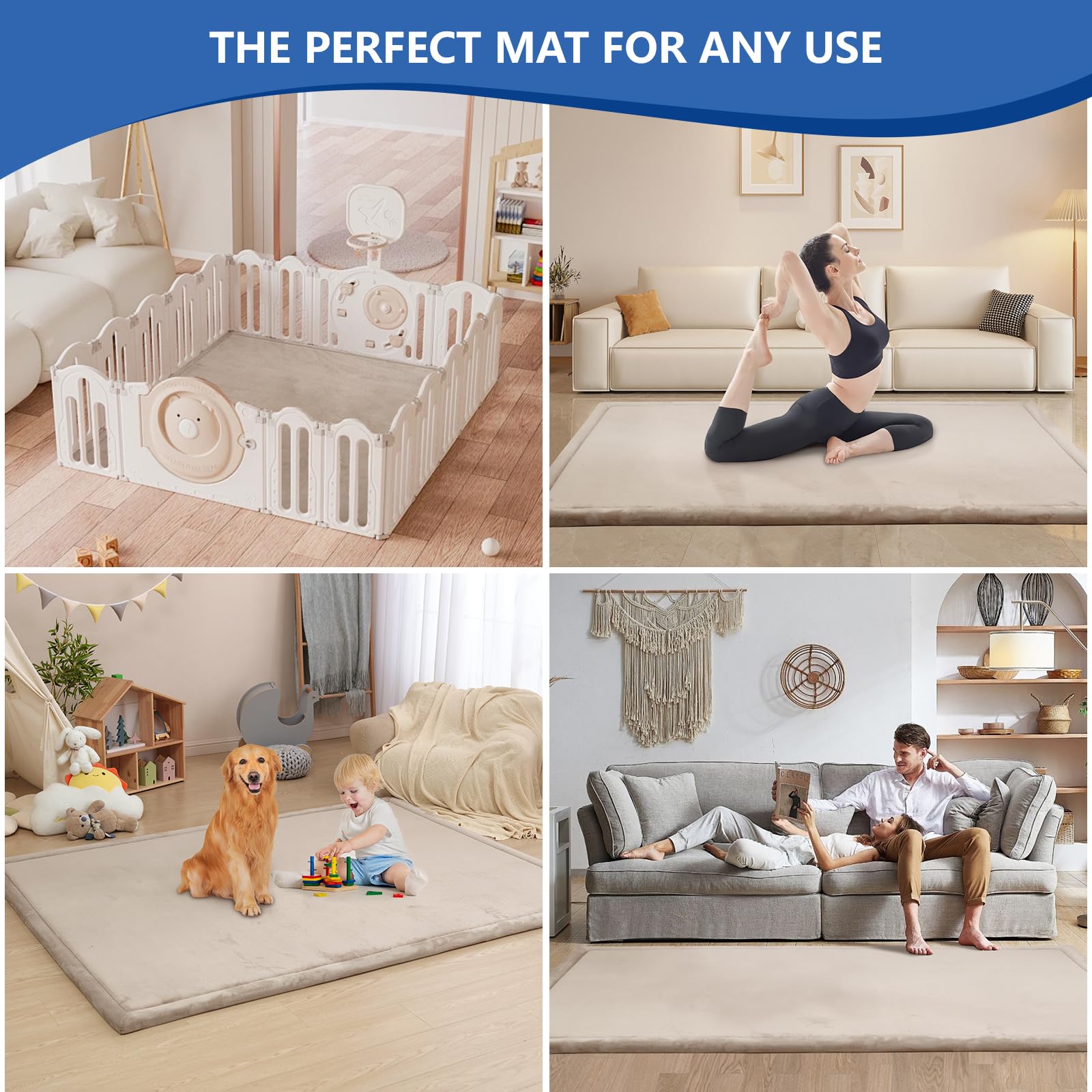 Huloo Sleep pet-friendly play mat for kids and pets