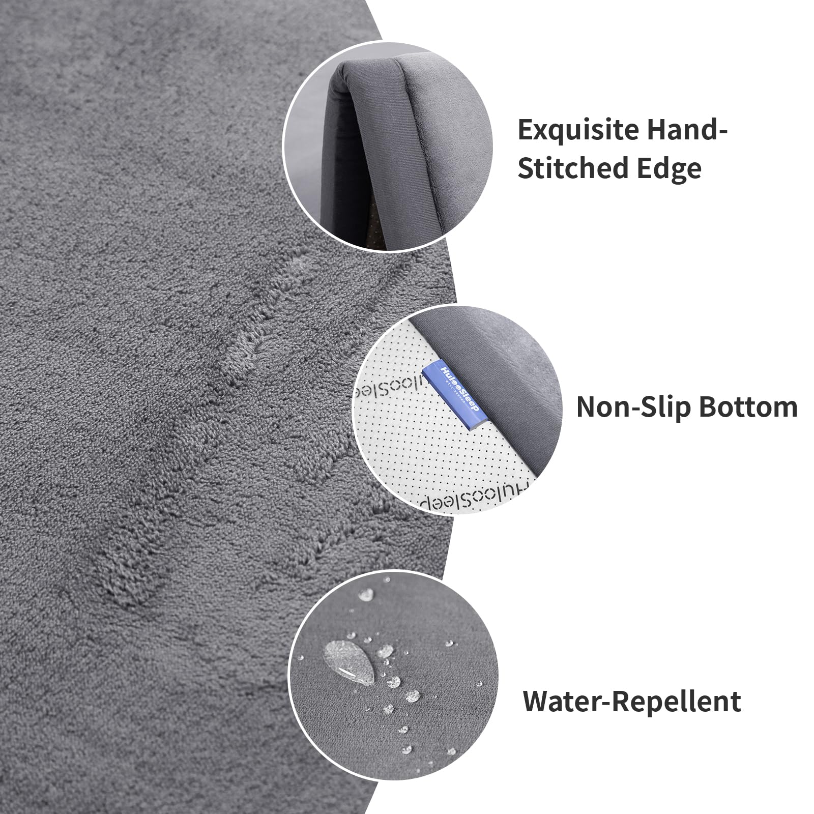 Huloo Sleep play mat beside bed provides infant safety and bedside coverage