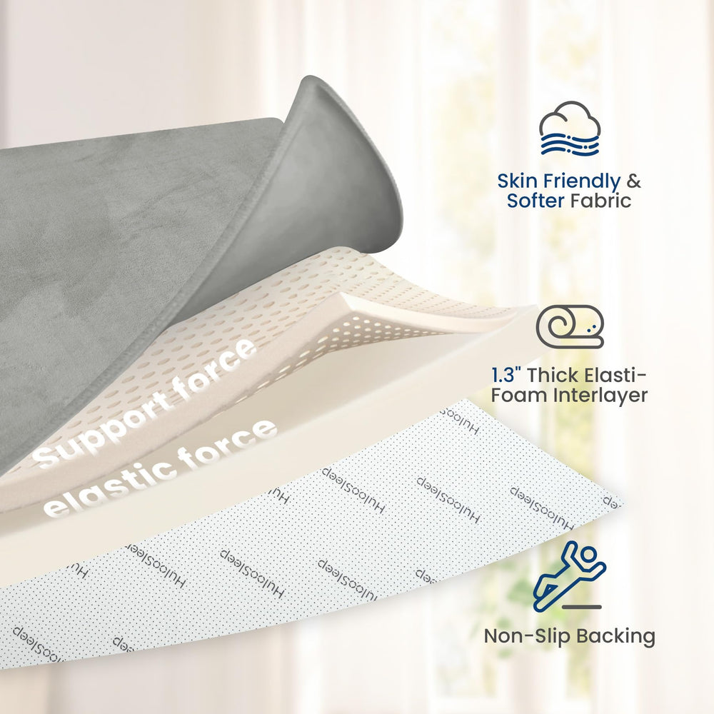 Huloo Sleep playmat resists spills with easy wipe-clean fabric.