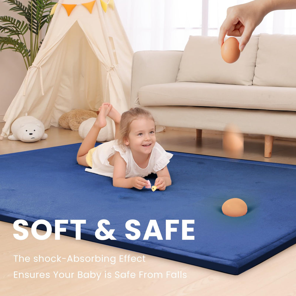 Huloo Sleep Royal Blue foldable storage saves space when not in use.