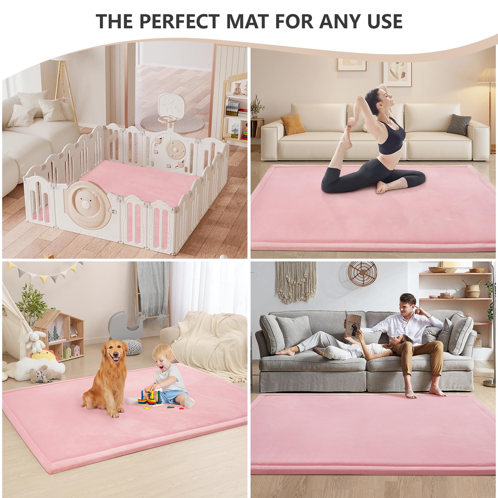 Huloo Sleep mat used as yoga or tatami-style flooring.
