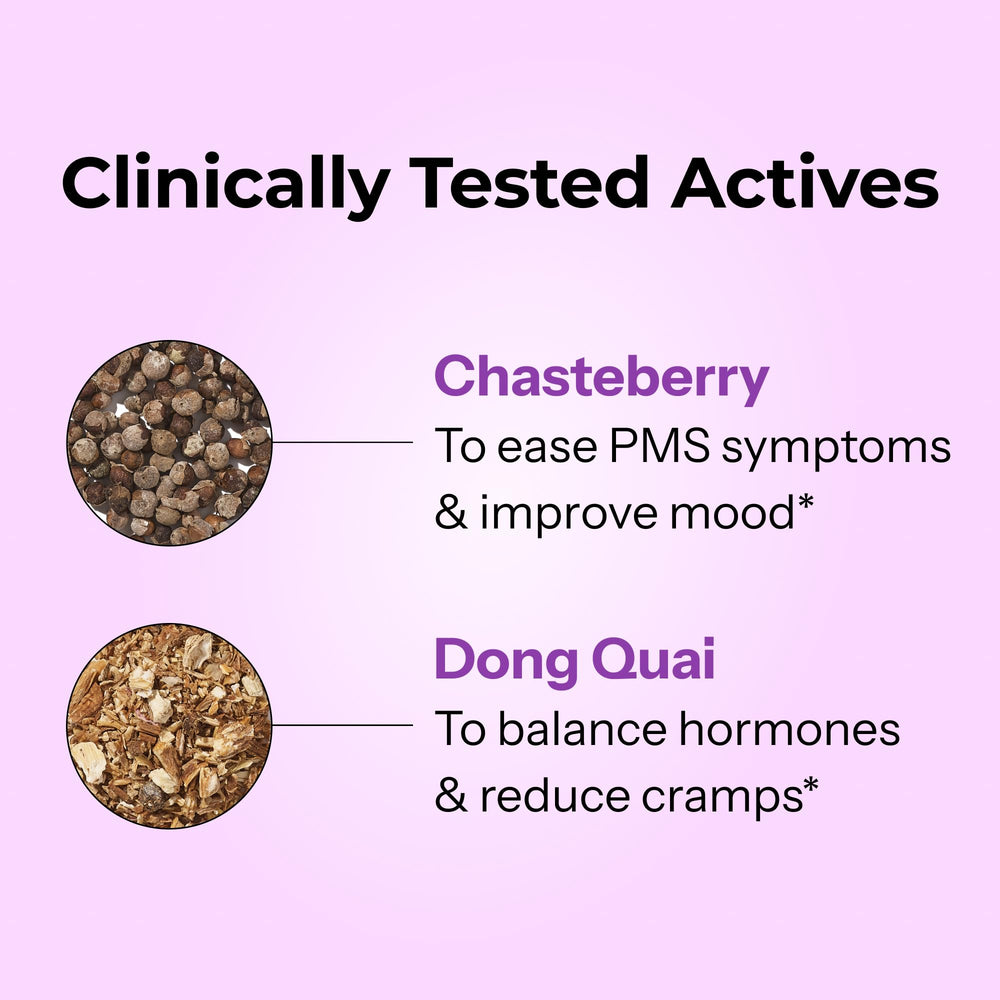 Chasteberry and Dong Quai blend illustration for hormone support