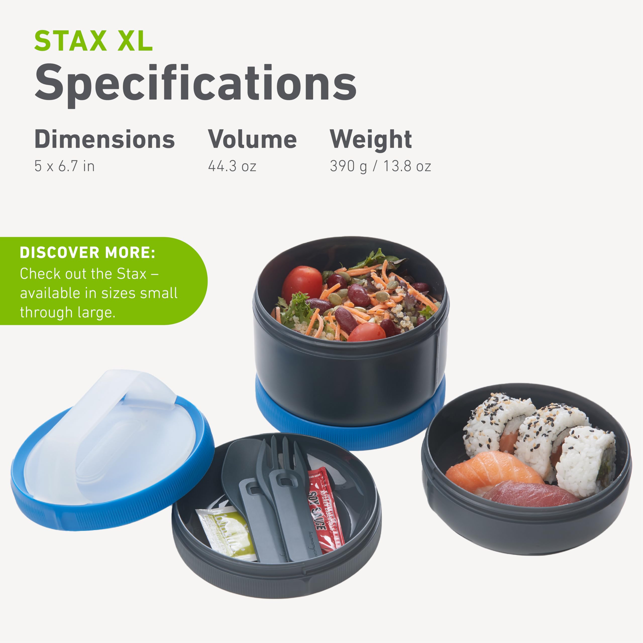 humangear Eat System XL lid silicone gasket provides a watertight seal.