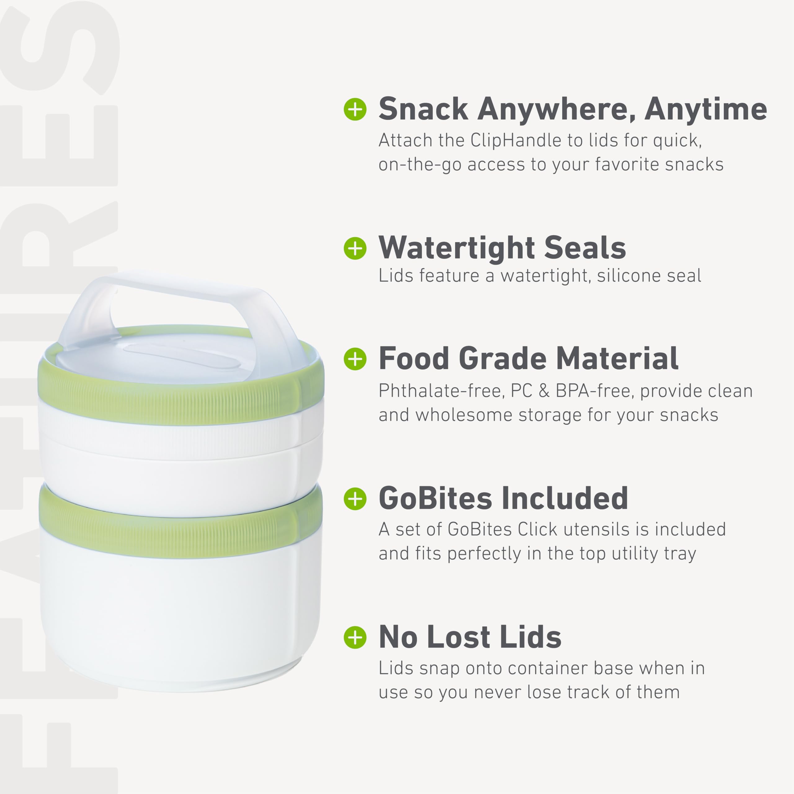 humangear Eat System XL side ridges show when containers are sealed.