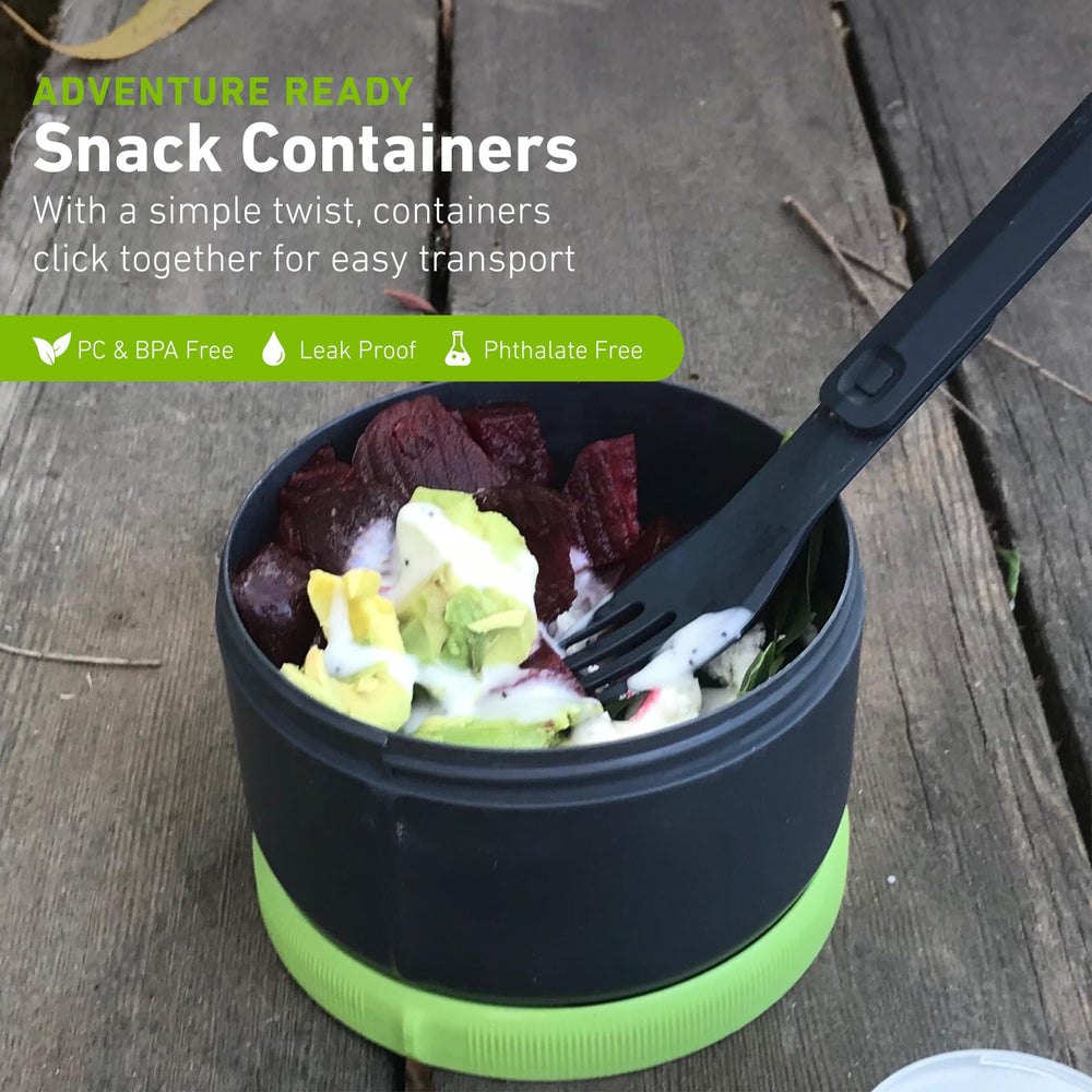 humangear Eat System XL utility tray holds utensils, napkins, sauces, or small accessories.