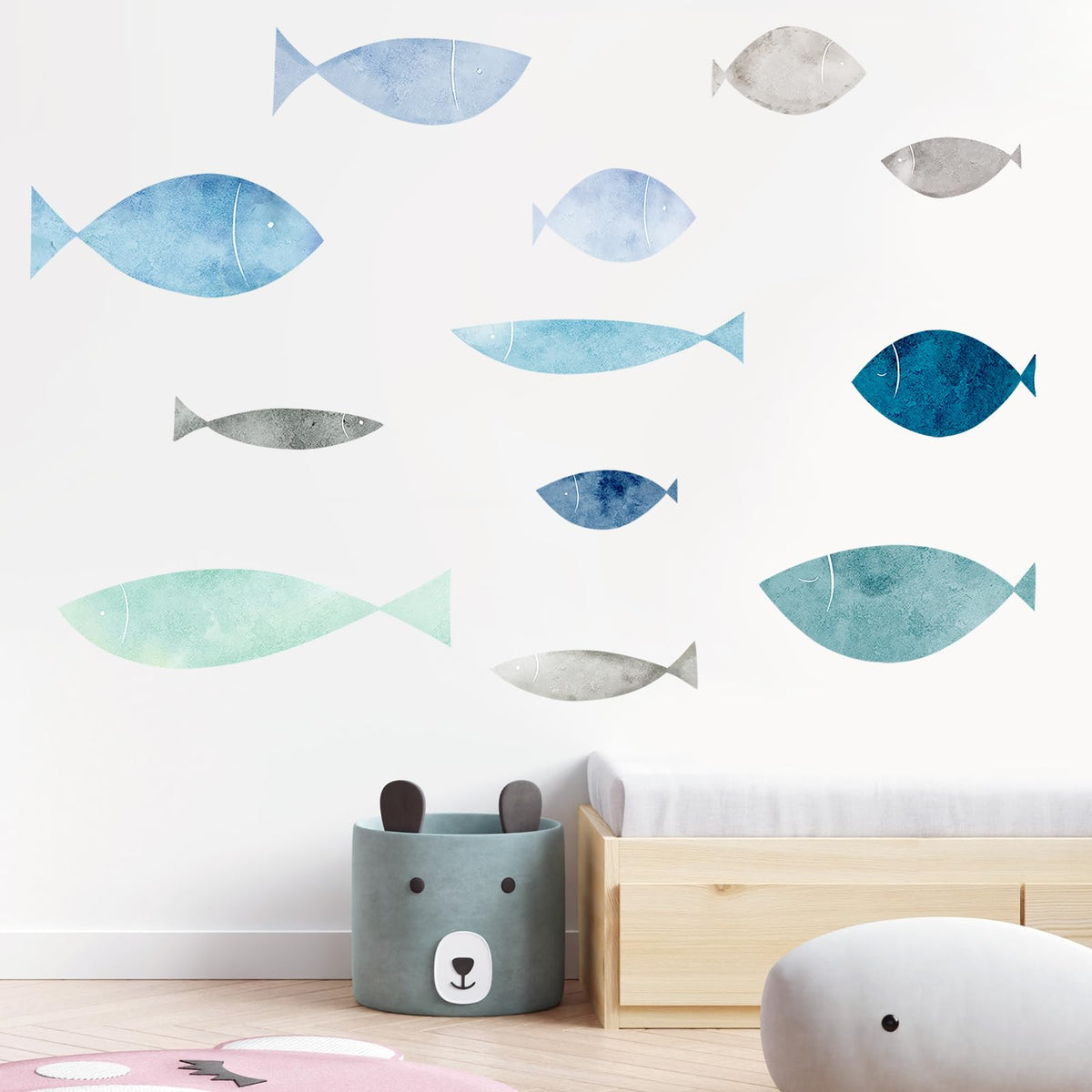 Humyoun Ocean Fish wall decals brighten nursery walls with a playful underwater scene.