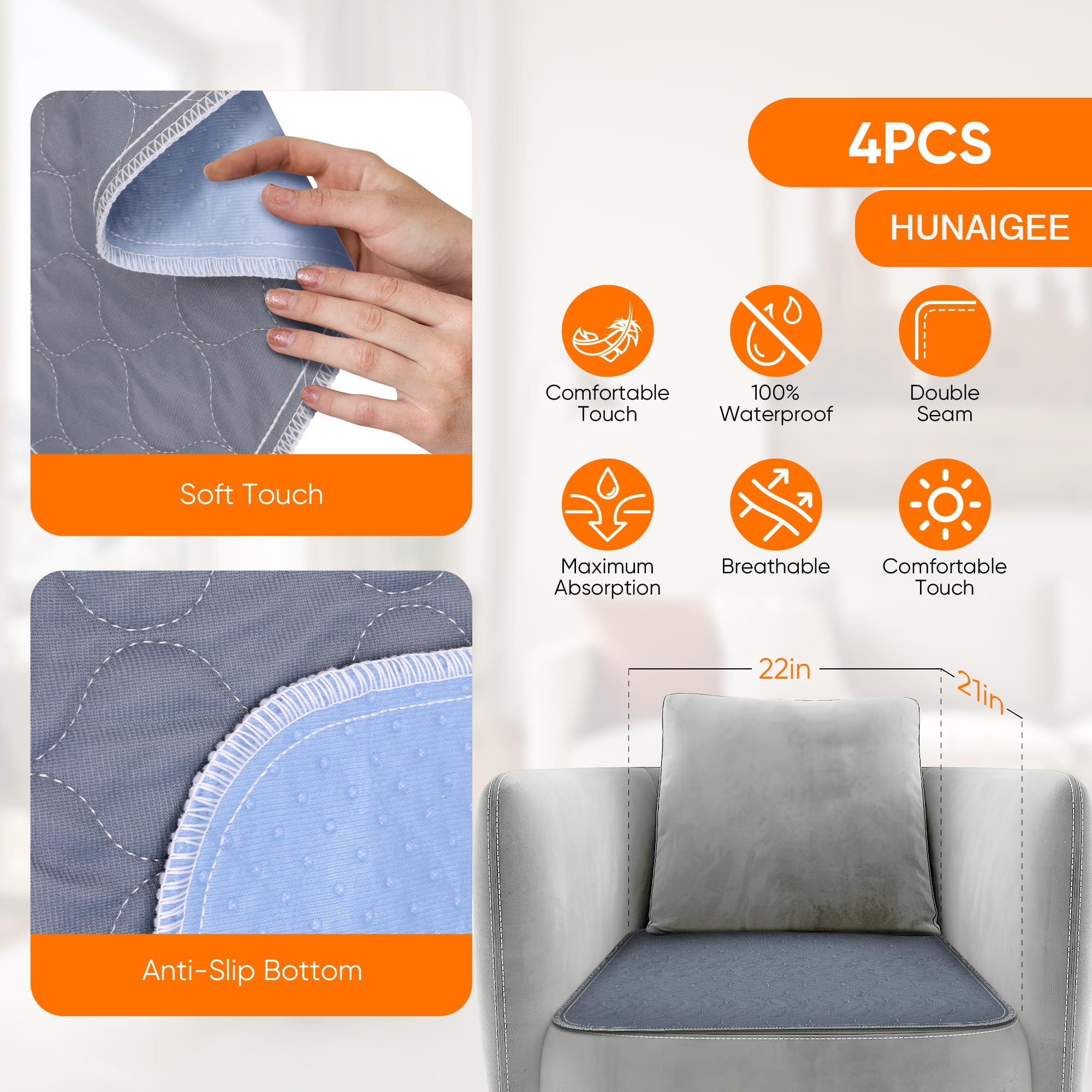 HUNAIGEE chair pad multipurpose use for adults, kids, seniors, and pets