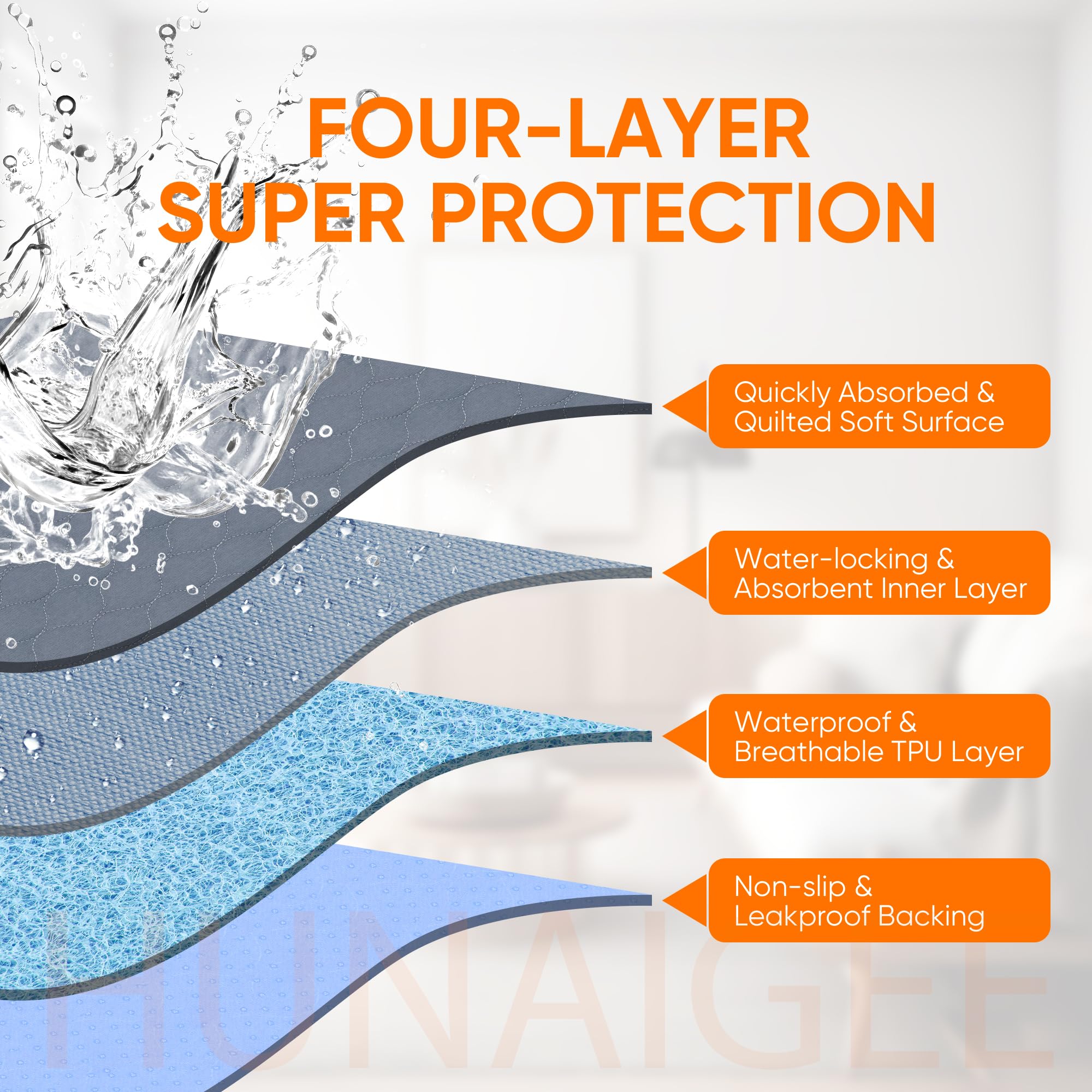HUNAIGEE chair pad waterproof back keeps it in place