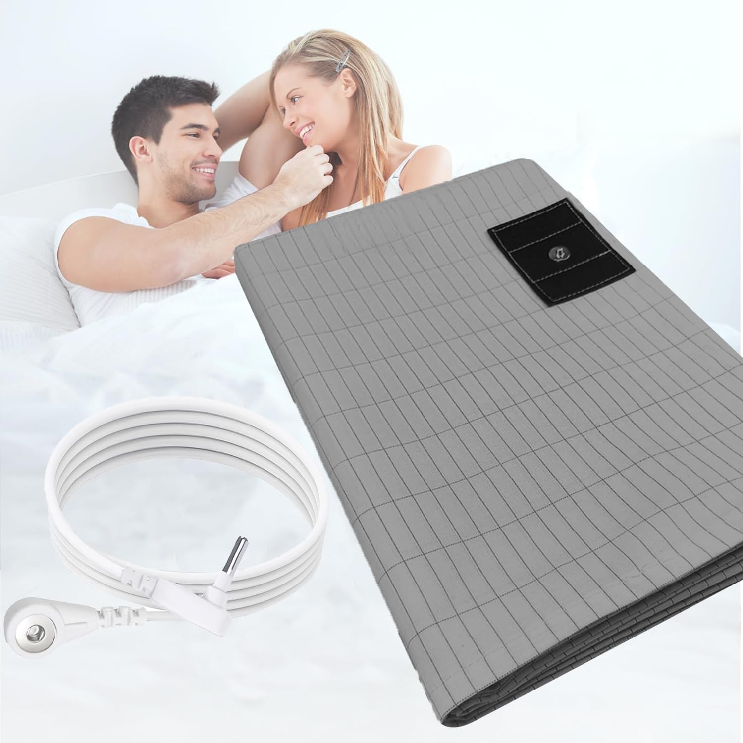 HUNAIGEE grounding sheet on baby crib offers soothing sleep support and skin-friendly comfort.