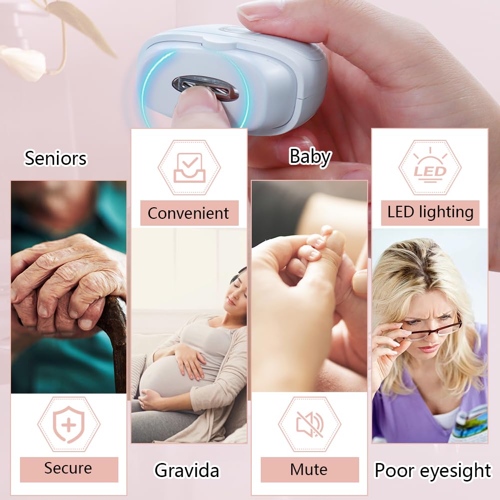 Hunloch electric nail clipper, lightweight and quiet for kids.