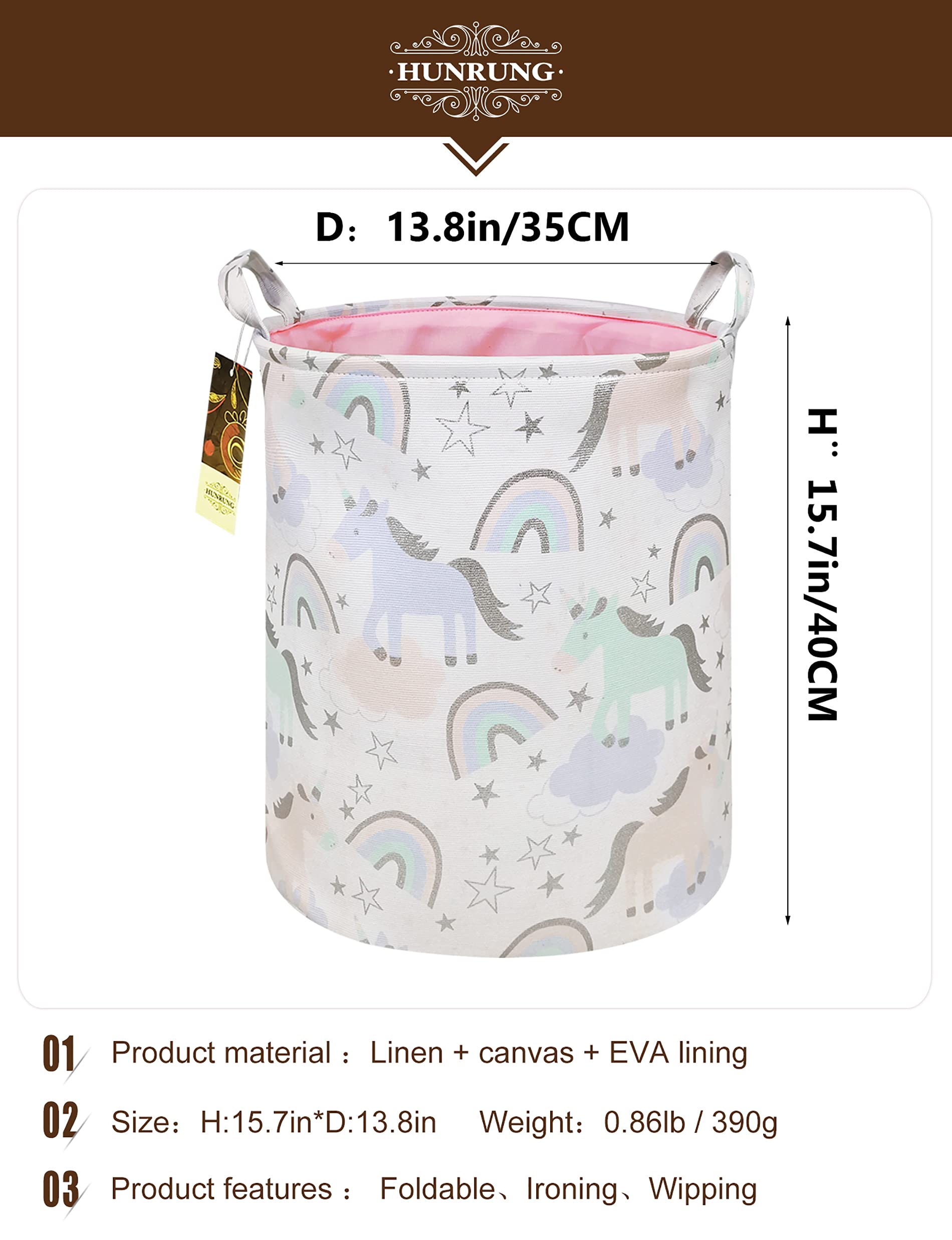 HUNRUNG cartoon organizer bin ideal for keeping nursery clutter under control