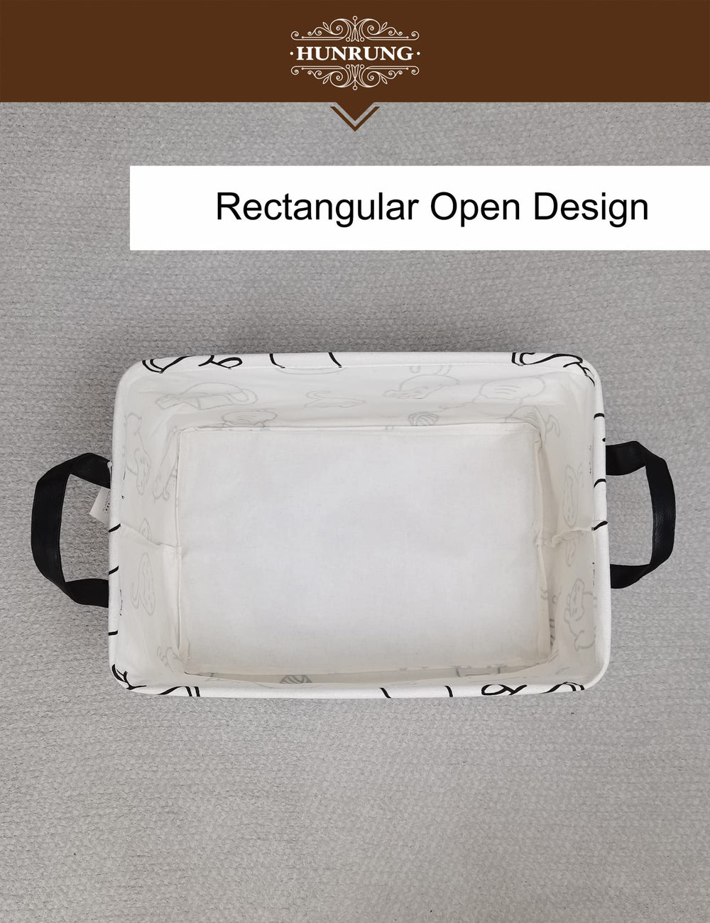 HUNRUNG nursery organizer for diapers, wipes, and other essentials.