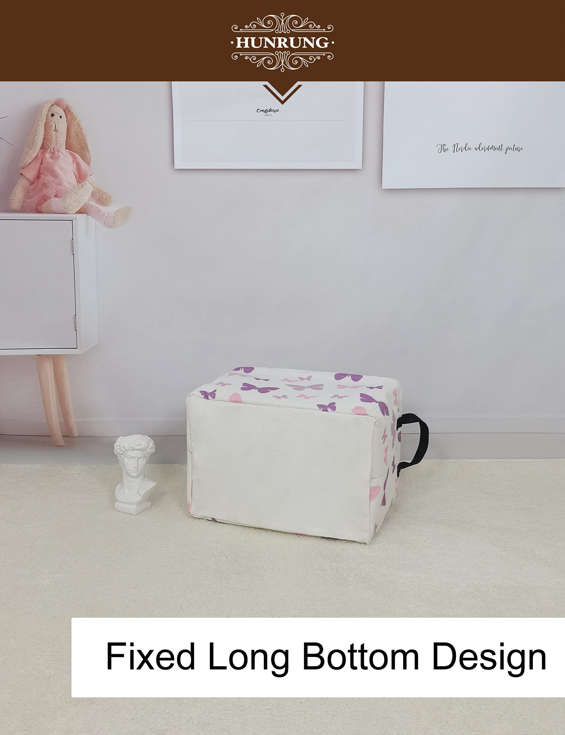HUNRUNG rectangle storage basket book storage keeps books organized
