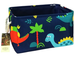 HUNRUNG Rectangle Storage Basket with cute canvas toy bin for easy cleanup