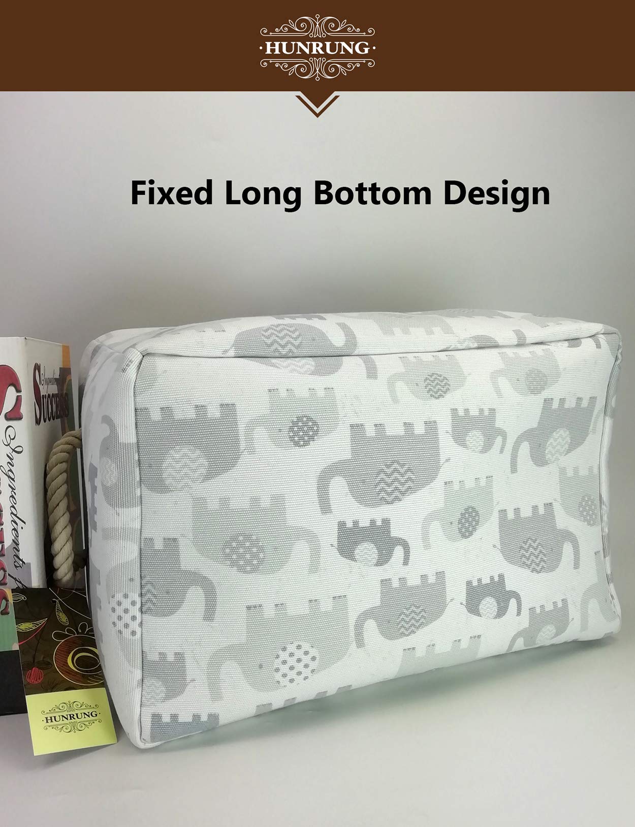 HUNRUNG laundry/bathroom basket demonstrating towels storage