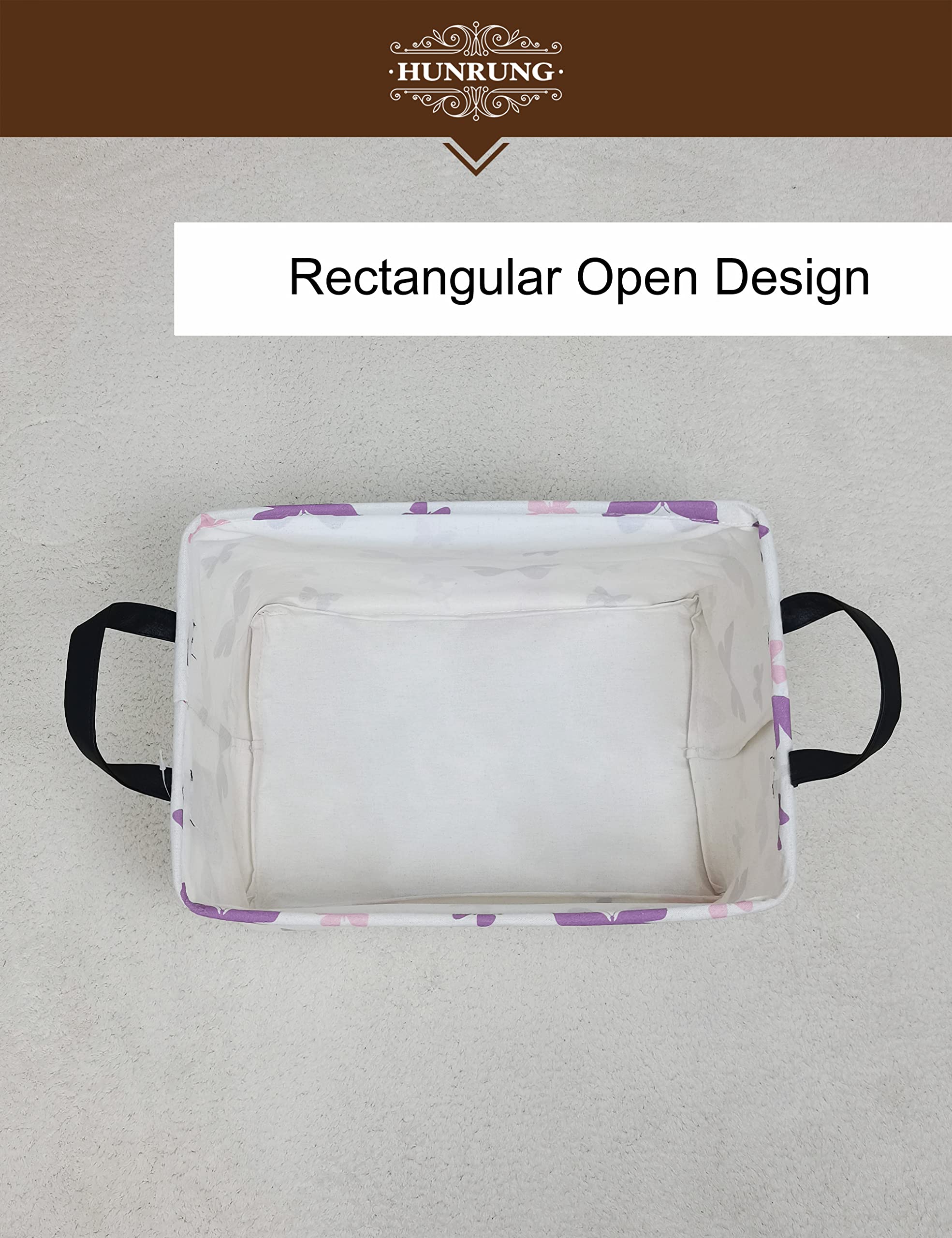 HUNRUNG rectangle storage basket room organization complements decor