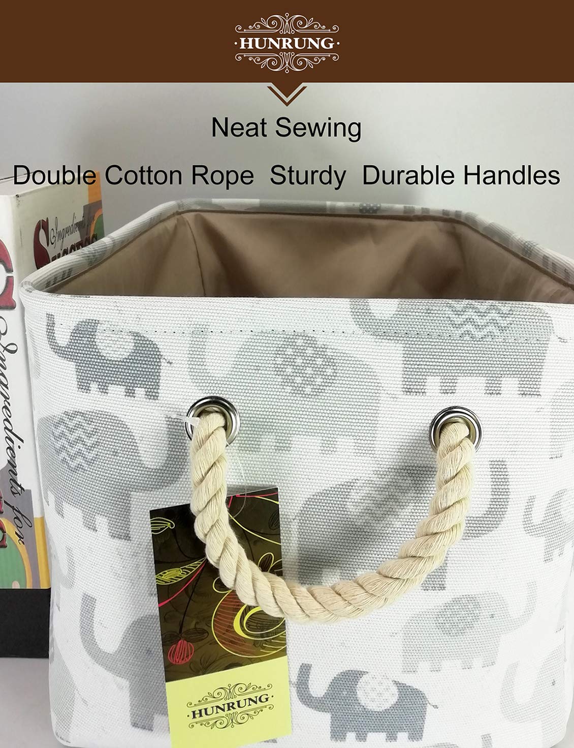 HUNRUNG rectangle storage basket toy storage in playroom