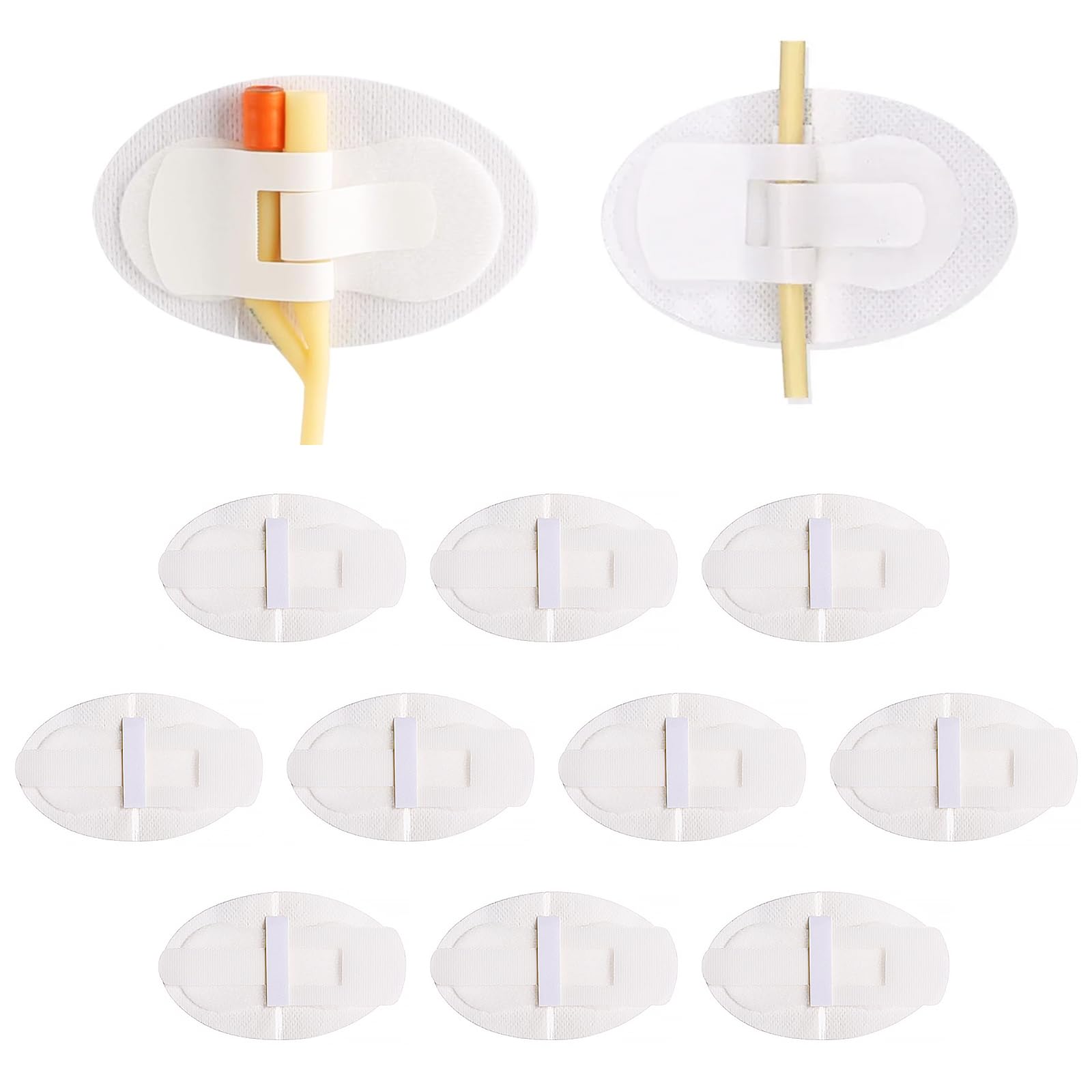 Huoflame 12-pack tube holder patches securely stabilize tubes for home care.
