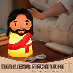 Huquary Jesus night light USB rechargeable for cord-free use