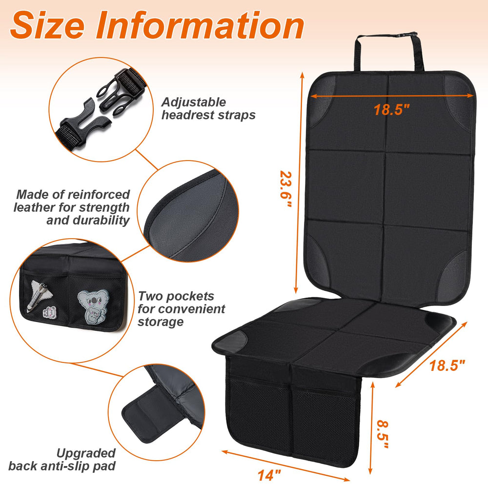 Husfunov waterproof 600D fabric shields seats from spills and messes.