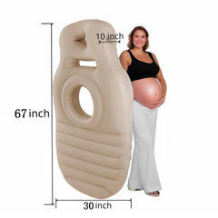 Hushblade inflatable pillow for pregnancy with automatic inflation pump for quick setup.