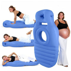 Hushblade pregnancy pillow belly-hole design provides full-body support for back relief during pregnancy.