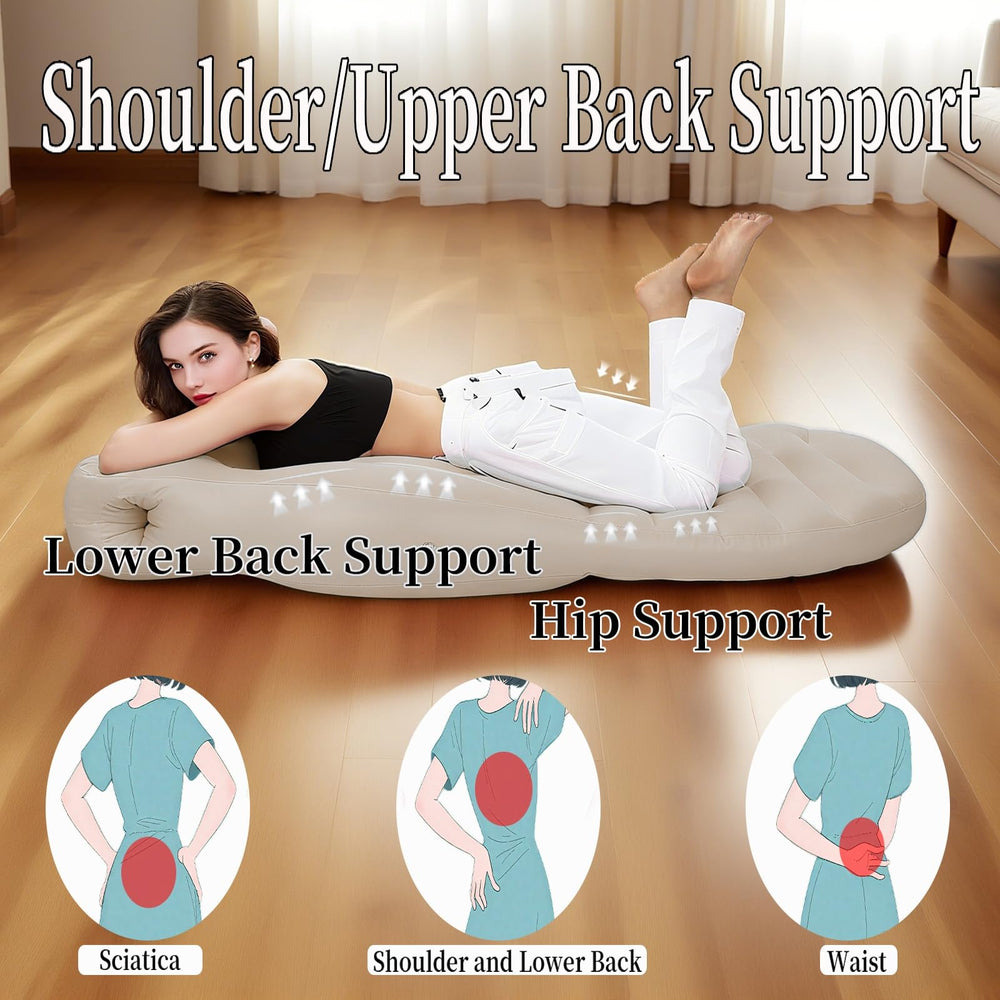 Hushblade pregnancy pool float designed for back and hip relief during lounging.