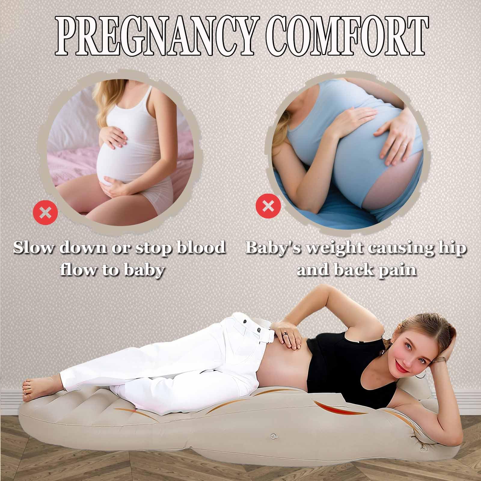 Hushblade three-hole design pillow aids belly, head, and arm support.