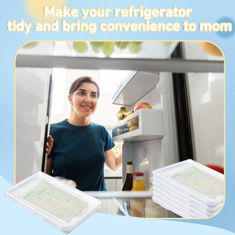 Hushee stackable design for flexible organization of breast milk