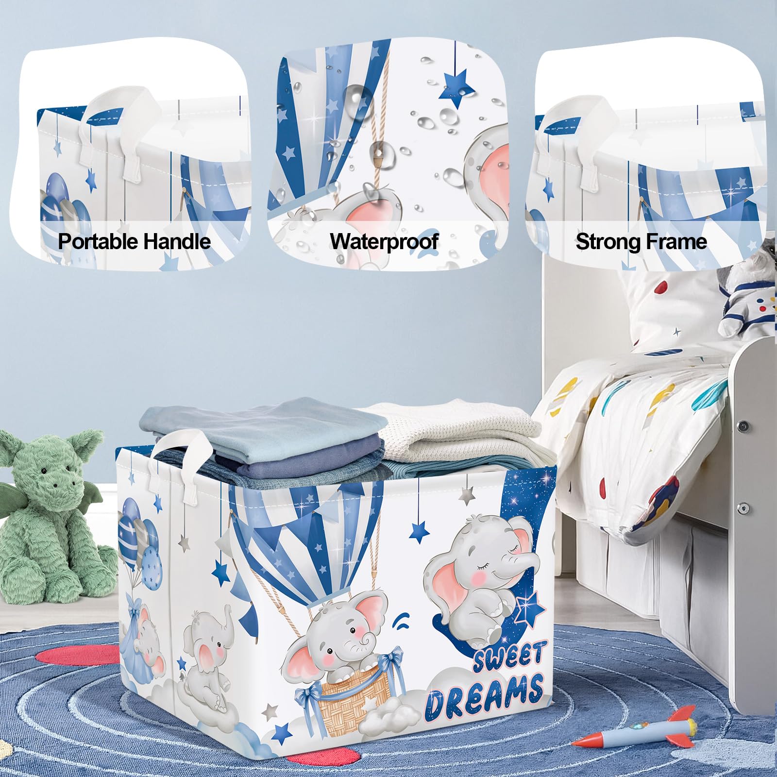 HUUMONSS 36L large bin for toys and clothes storage