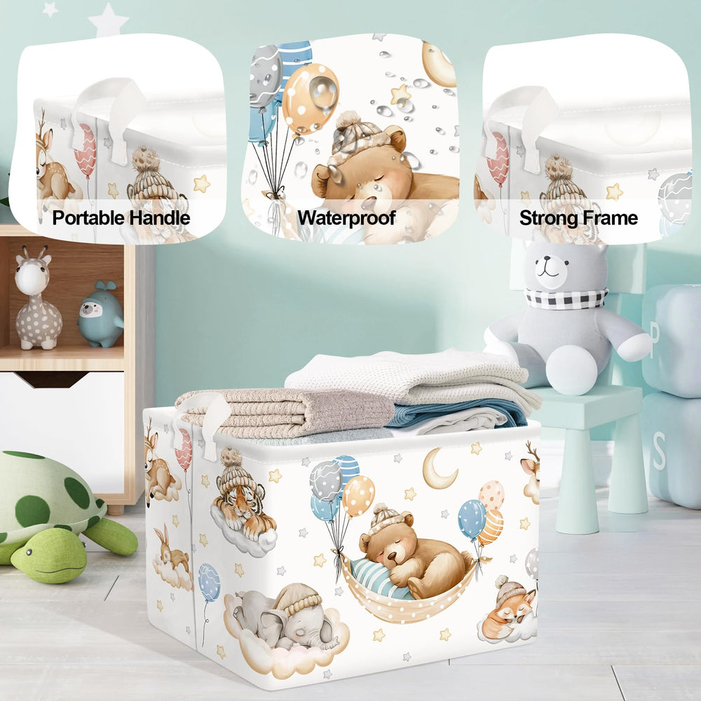 HUUMONSS Bear-themed Kids Clothes Bin helps tidy bedrooms while adding playful decor.