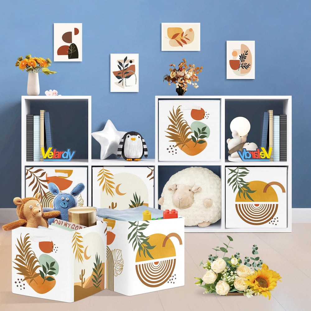 HUUMONSS fabric storage bin holds toys and books with easy-clean PE coating