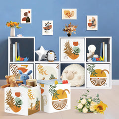 HUUMONSS fabric storage bin holds toys and books with easy-clean PE coating