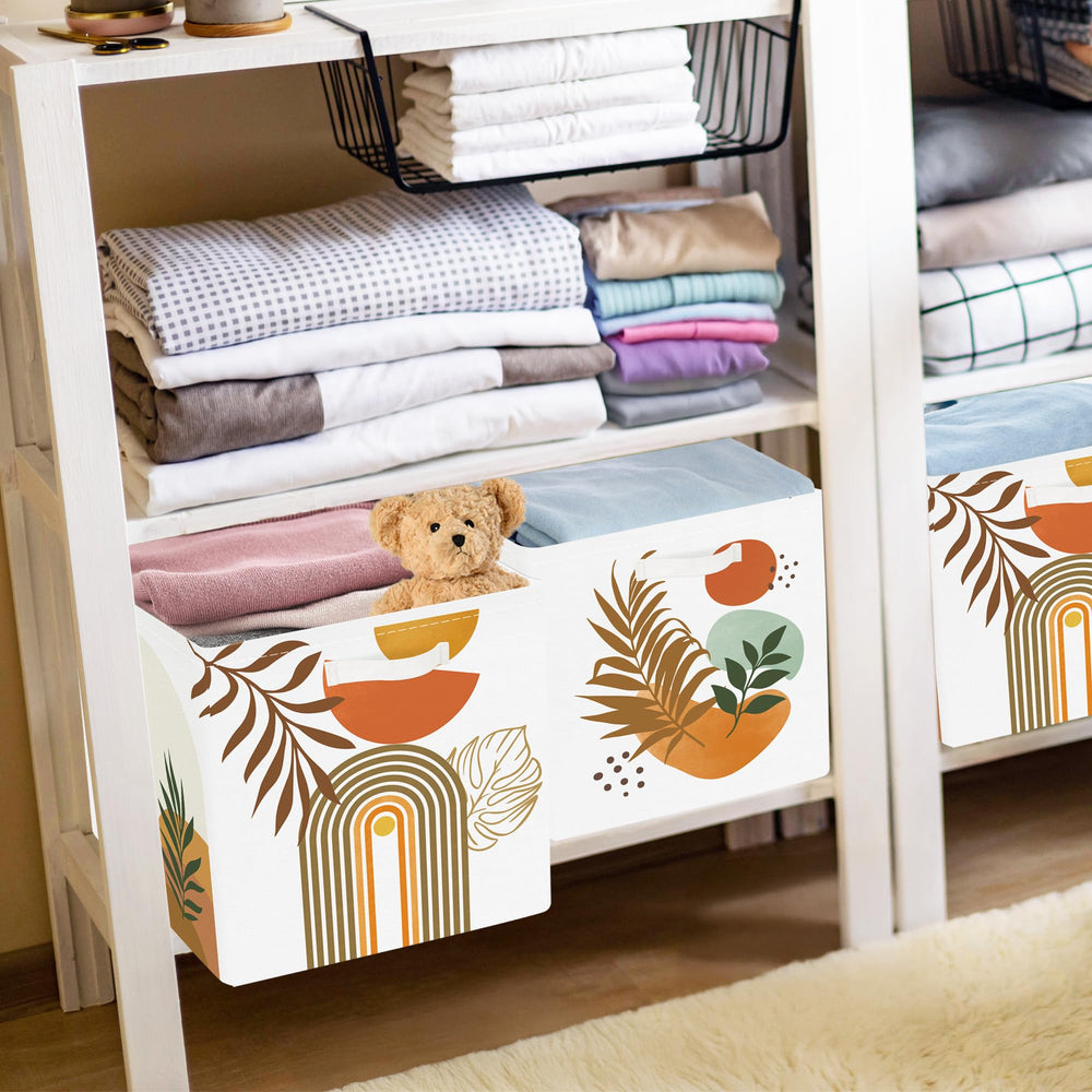 HUUMONSS mid-century style storage bin blends away clutter in living areas