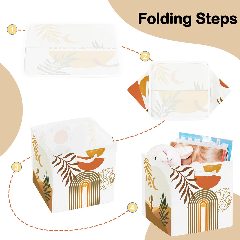 HUUMONSS leaves-pattern storage cubes organize towels, clothes, or toys neatly