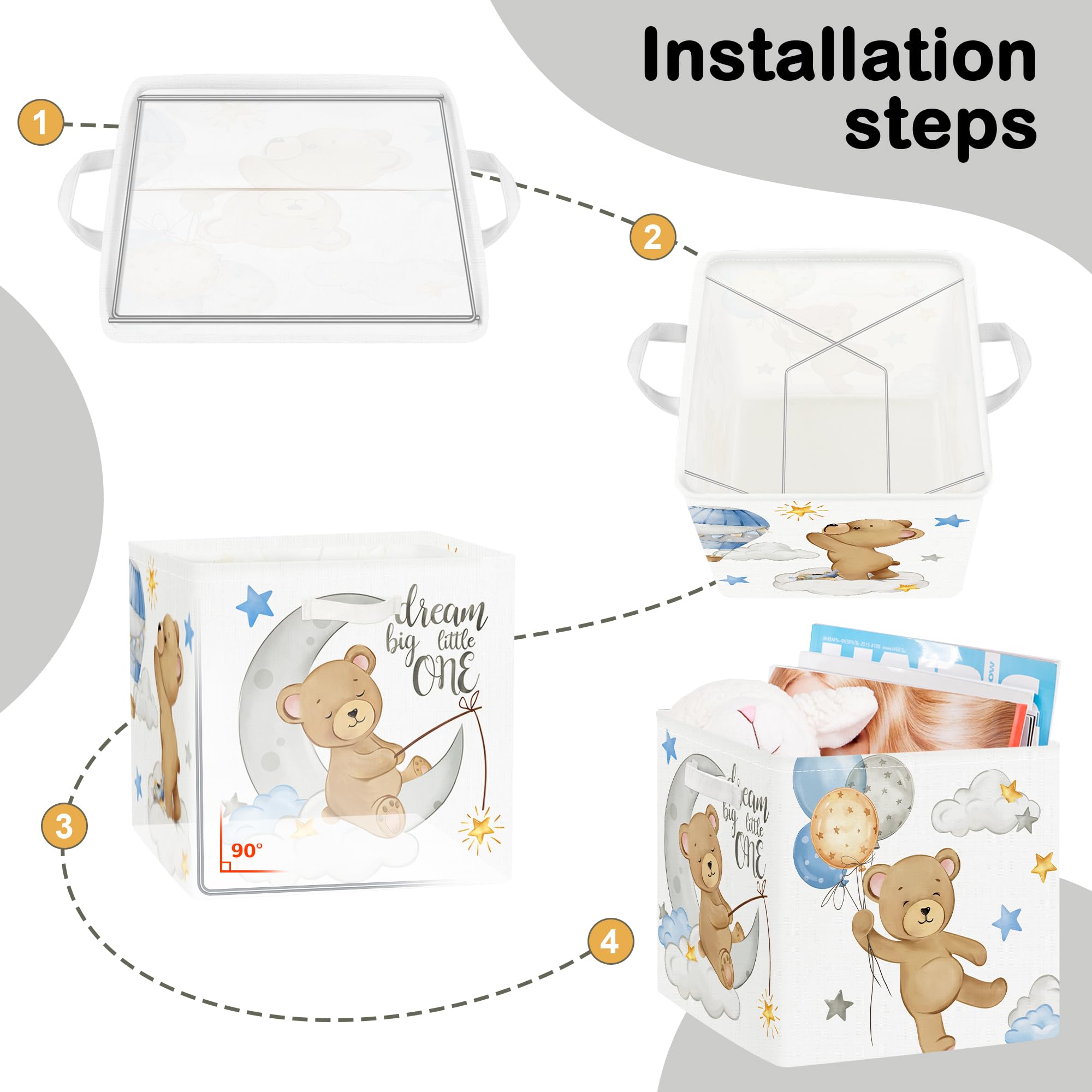HUUMONSS collapsible bin with handles for easy cleanup